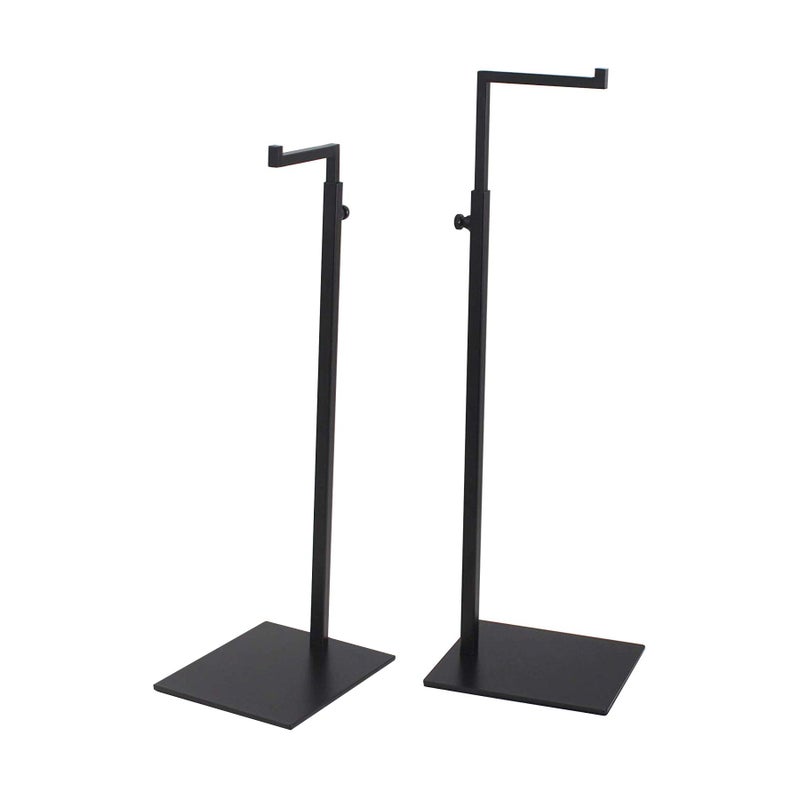 Elitnus Black Bag Handbag Display Stand - Set of 2 Retail Countertop Adjustable Height Purse Display Stands Rack - Metal Purse Display Holder for Trade Show - Image 1